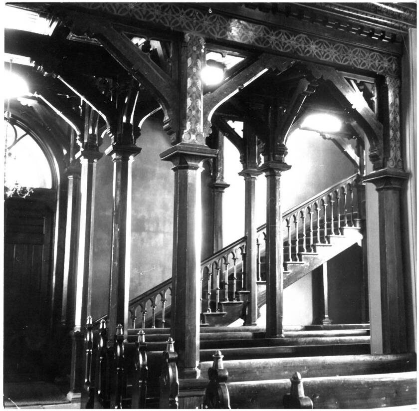 Interiören i Helsinge kyrka S:t Lars fotad 1966.