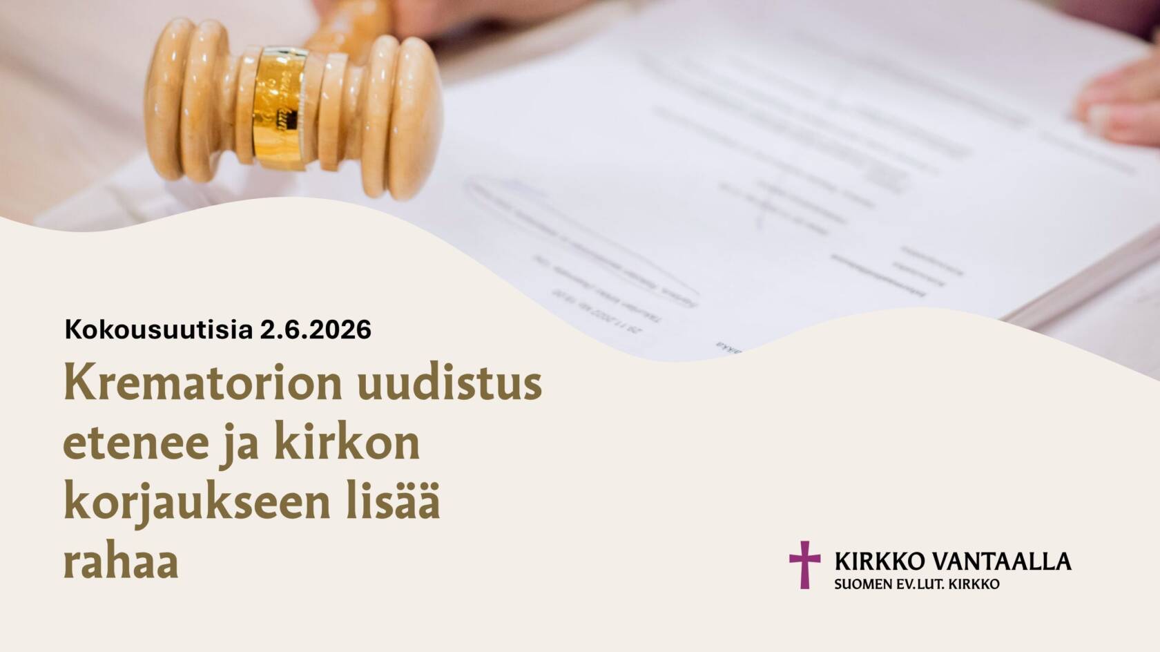 Kokouspapereita ja kokousnuija