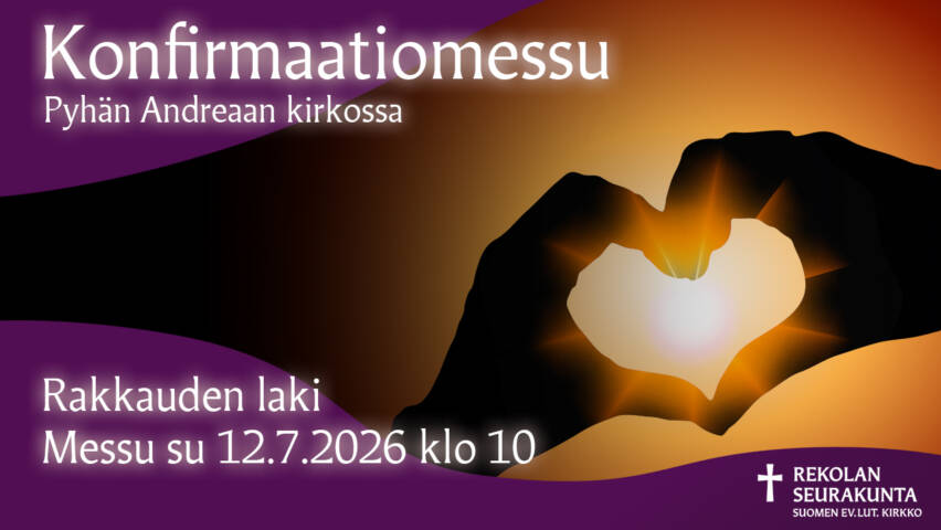 Konfirmaatiomessu Rekolan seurakunnassa.