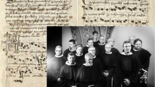 Kuvassa Codex Westhin sivuja doria.fi:sta sekä Corvus Laurencij -kuoro.