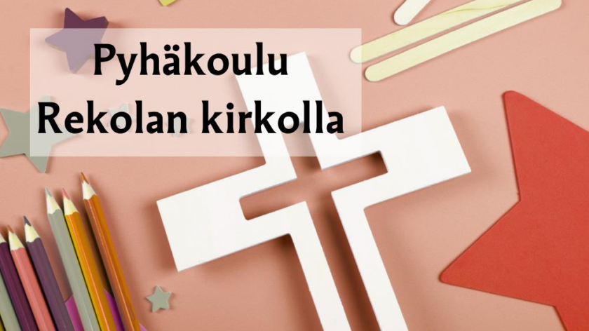 Kuvassa on värikyniä, tähtiä ja iso risti