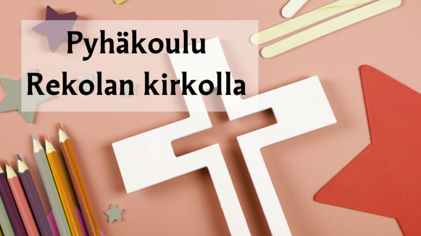 Kuvassa on värikyniä, tähtiä ja iso risti
